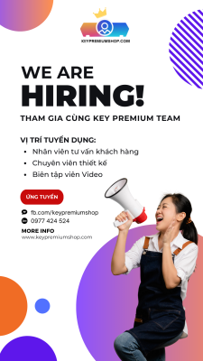 Tuyển dụng 1 Key Premium Shop - Tuyển dụng